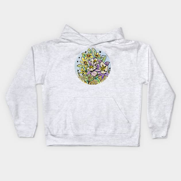 Columbine Art Kids Hoodie by Light Girl Design